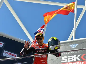 Bautista, tras ganar en Phillip Island Bautista, tras ganar en Phillip Island