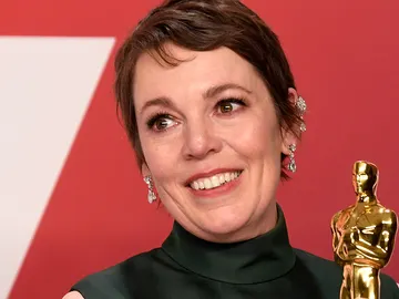 La actriz Olivia Colman con su Oscar La actriz Olivia Colman con su Oscar