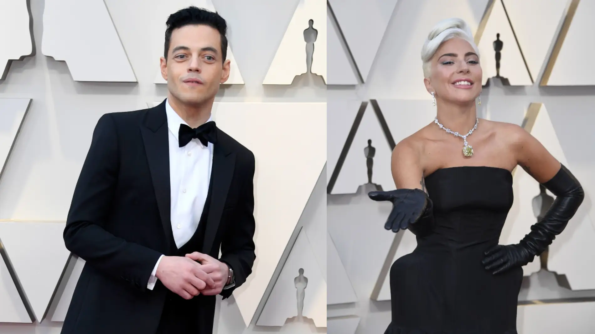 Rami Malek y Lady Gaga en los Oscar 2019