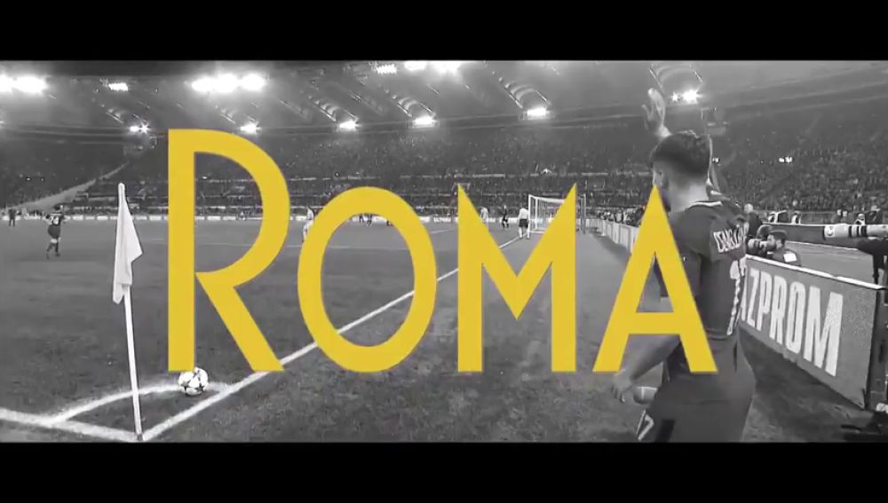 La Roma felicita a 'Roma' por sus tres Oscar... con el gol de Manolas al Barcelona