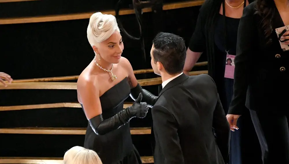 Lady Gaga y Rami Malek en los Oscar 2019