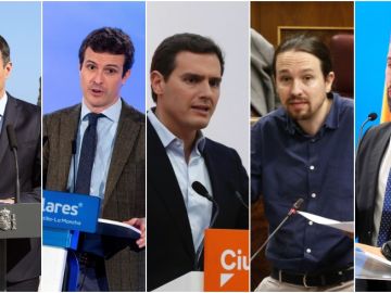 Líderes de los partidos que participarán en el debate de Atresmedia