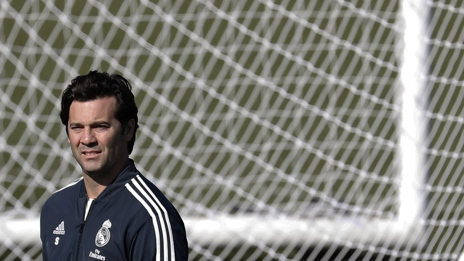 Solari, durante un entrenamiento del Real Madrid Solari, durante un entrenamiento del Real Madrid