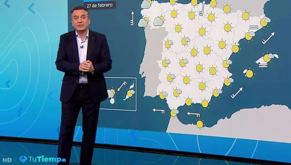 Se mantiene el tiempo estable, excepto en Galicia y en el litoral atlántico