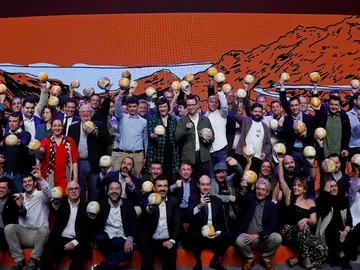 Los galardonados durante la gala de La Guía Repsol celebrada hoy en San Sebastián Los galardonados durante la gala de La Guía Repsol celebrada hoy en San Sebastián