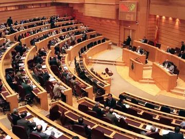Vista general del pleno del Senado. Vista general del pleno del Senado.