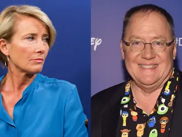 Emma Thompson y John Lasseter Emma Thompson y John Lasseter
