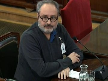 El exdiputado de la CUP Antonio Baños declarando como testigo en el juicio del 'procés'. 