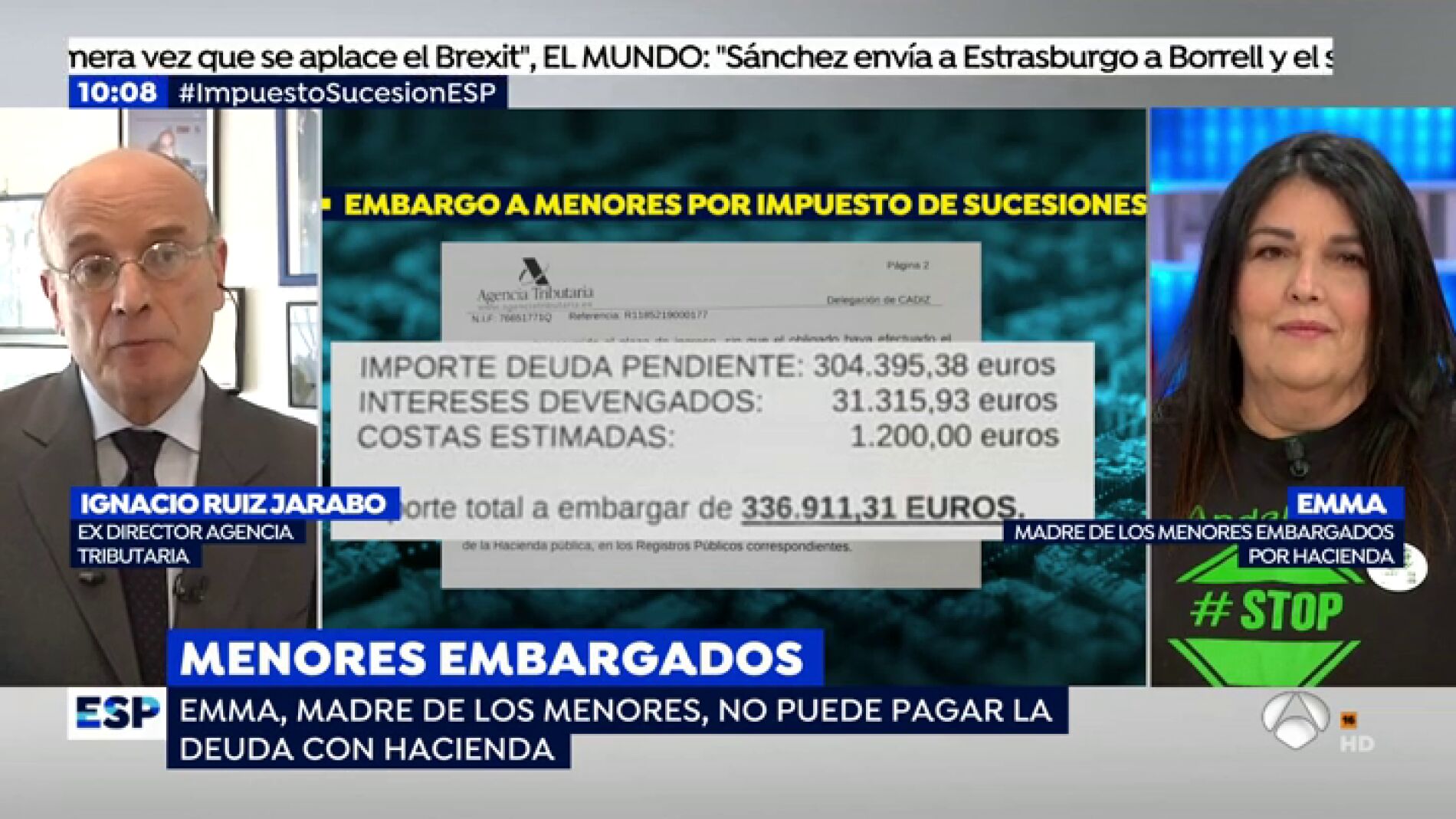 Tres hermanos menores de edad embargados por Hacienda