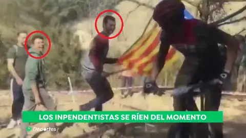 Los independentistas se ríen del momento Los independentistas se ríen del momento