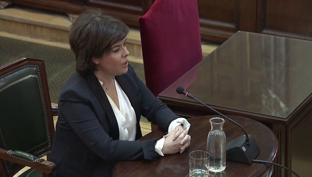 Sáenz de Santamaría, en el juicio al 'procés': "Le dije a Junqueras que no íbamos a hablar de referéndum"