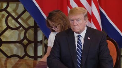 Donald Trump explica que se retiró de la cumbre porque Kim Jong-Un le pidió que levantara las sanciones: 