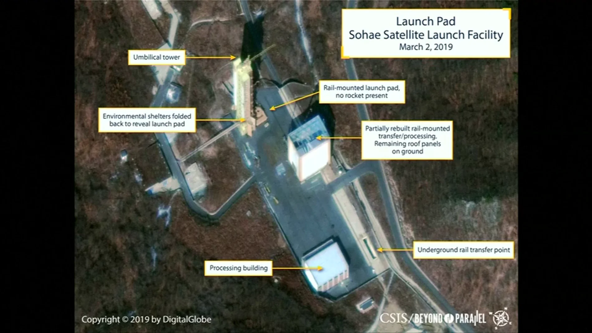 Imágenes aéreas detectan actividad en la base de misiles norcoreana de Sohae que se creía desmantelada Imágenes aéreas detectan actividad en la base de misiles norcoreana de Sohae que se creía desmantelada