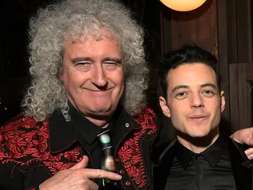 Brian May y Rami Malek Brian May y Rami Malek