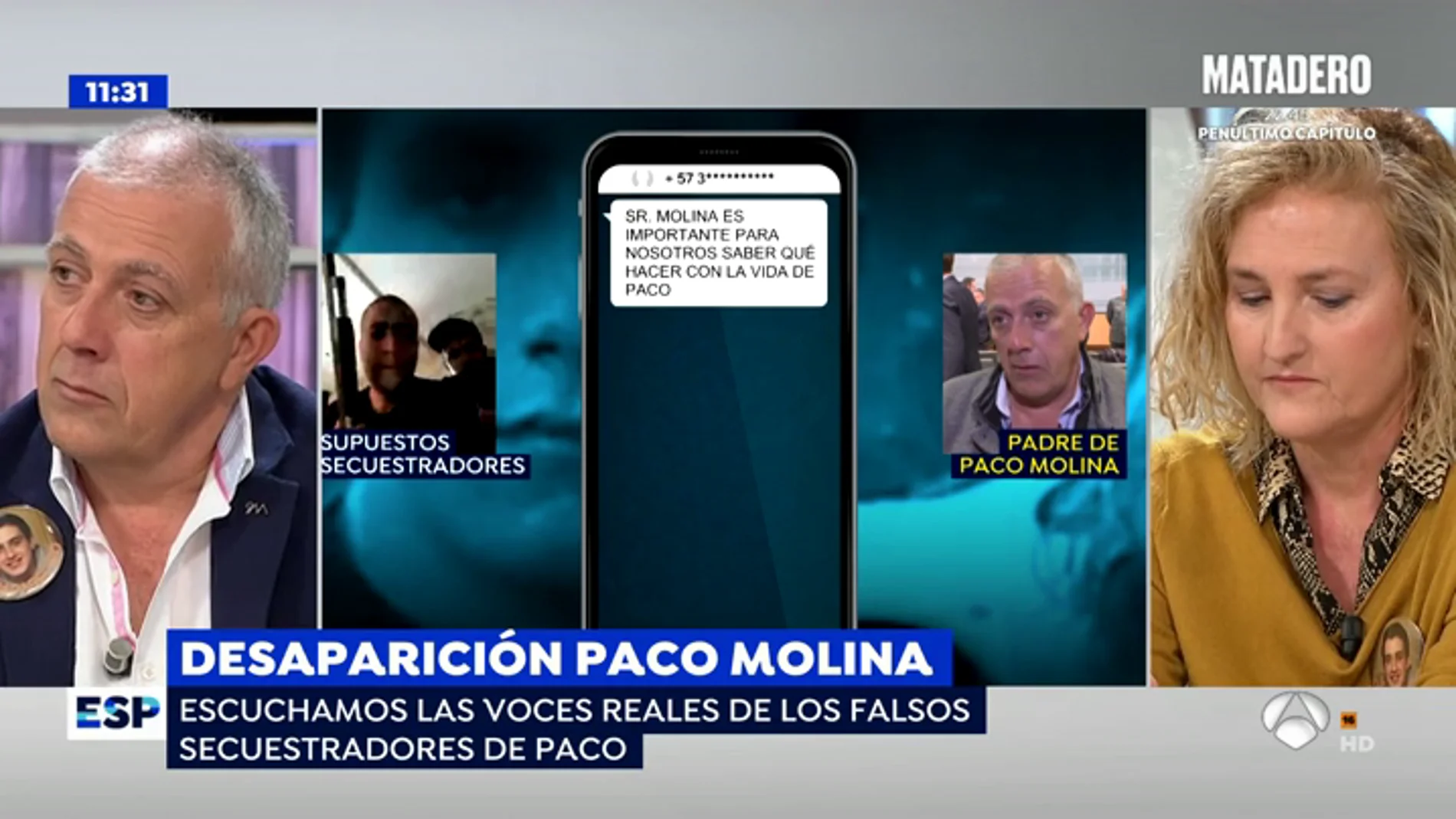 La desesperación de los padres de Paco Molina.