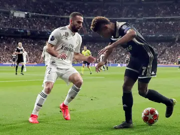 Carvajal, durante el partido del Madrid ante el Ajax Carvajal, durante el partido del Madrid ante el Ajax