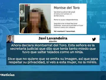 Investigan las amenzas a la secretaria judicial que declaró en el procés Investigan las amenzas a la secretaria judicial que declaró en el procés