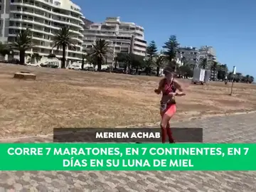 La particular luna de miel de Meriem Achab: corre siete maratones en siete continentes durante siete días La particular luna de miel de Meriem Achab: corre siete maratones en siete continentes durante siete días