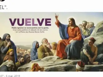 Los 'memes' por el polémico cartel de la vuelta de Pablo Iglesias Los 'memes' por el polémico cartel de la vuelta de Pablo Iglesias