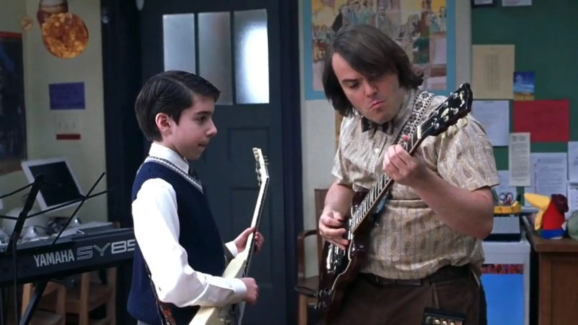 Joey Gaydos Jr. y Jack Black en 'School of Rock'