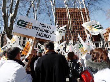 Imagen de archivo de una manifestación convocada por el colectivo médico en Madrid
