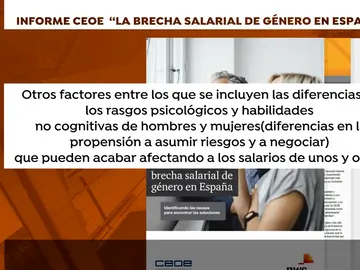 La brecha salarial entre hombres y mujeres se reduce en España, según la CEOE La brecha salarial entre hombres y mujeres se reduce en España, según la CEOE