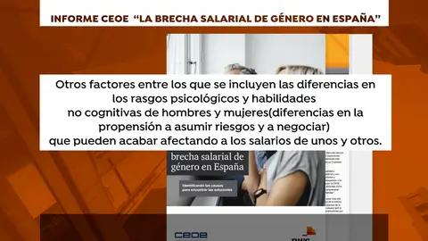 La brecha salarial entre hombres y mujeres se reduce en España, según la CEOE La brecha salarial entre hombres y mujeres se reduce en España, según la CEOE