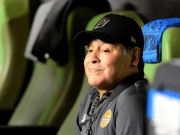 Diego Armando Maradona, durante un partido Diego Armando Maradona, durante un partido