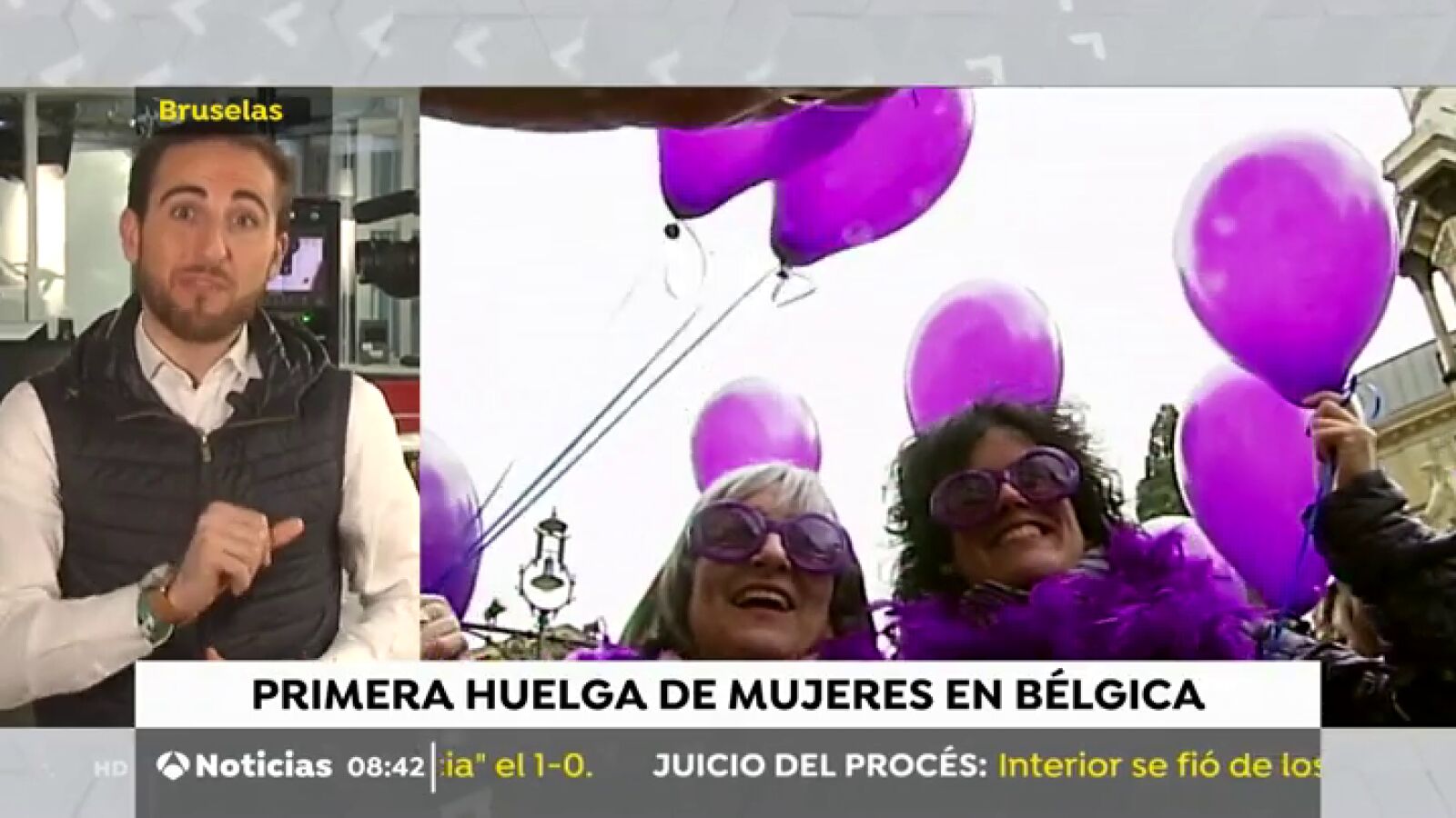 Bélgica vive su primera huelga por el Día Internacional de la Mujer inspirada en el paro feminista de España de 2018