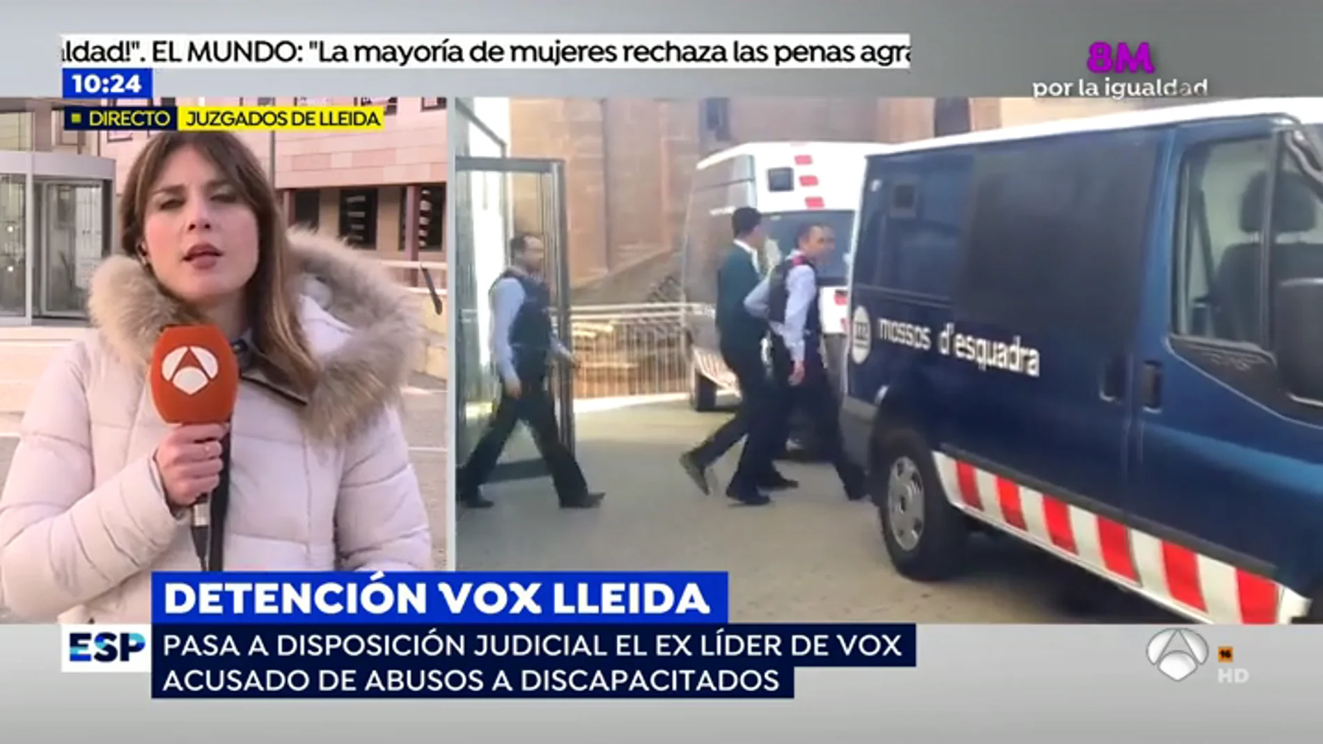 El ex líder de Vox en Lleida pasa a disposición judicial tras ser acusado de abusos a discapacitados
