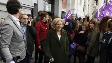 Manuela Carmena en la huelga del 8M Manuela Carmena en la huelga del 8M