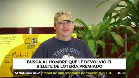 Busca al hombre que le devolvió el billete de lotería premiado Busca al hombre que le devolvió el billete de lotería premiado