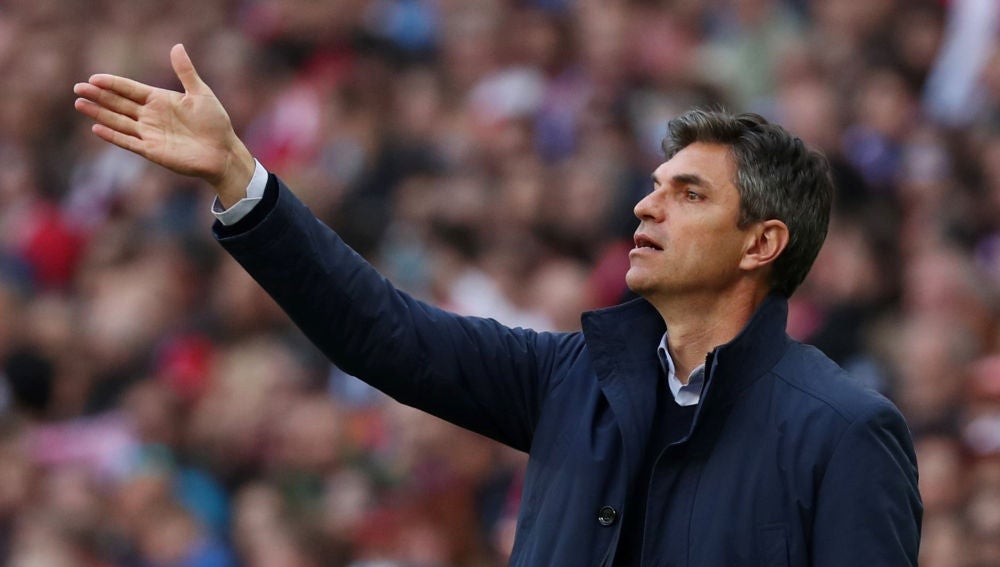 Pellegrino, durante el partido contra el Atlético de Madrid