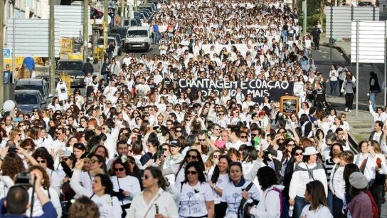 Manifestaci&oacute;n en el D&iacute;a Internacional de la Mujer en Portugal