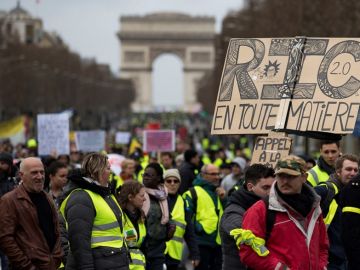 Imagen de las protestas de los chalecos amarillos en Francia