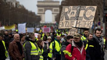 Imagen de las protestas de los chalecos amarillos en Francia
