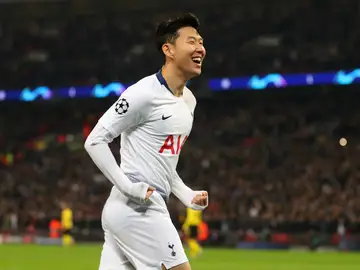 Son celebra un gol en Champions Son celebra un gol en Champions