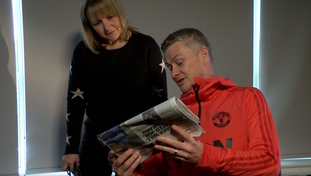 Solskjaer ve el anuncio de una casa de apuestas
