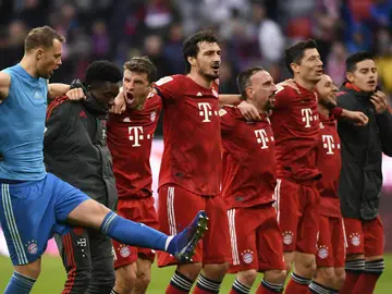 El Bayern celebra una victoria El Bayern celebra una victoria