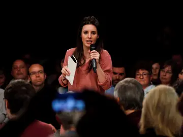Irene Montero durante un acto en Donosti Irene Montero durante un acto en Donosti