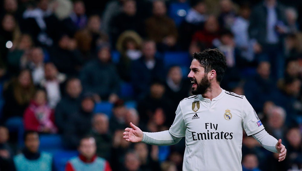 Isco, durante un partido con el Real Madrid