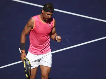Rafa Nadal celebra un punto ante Diego Schwartzman Rafa Nadal celebra un punto ante Diego Schwartzman