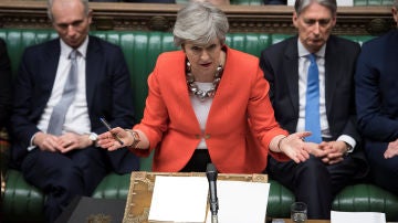 Theresa May durante la segunda votación del acuerdo del Brexit en el Parlamento de Reino Unido Theresa May durante la segunda votación del acuerdo del Brexit en el Parlamento de Reino Unido