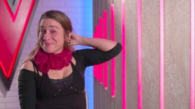 Viki Lafuente, inquieta por un gallo en el ensayo para las Batallas de 'La Voz'