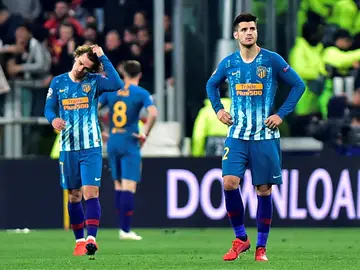 Griezmann se lamenta tras un gol de Cristiano Griezmann se lamenta tras un gol de Cristiano