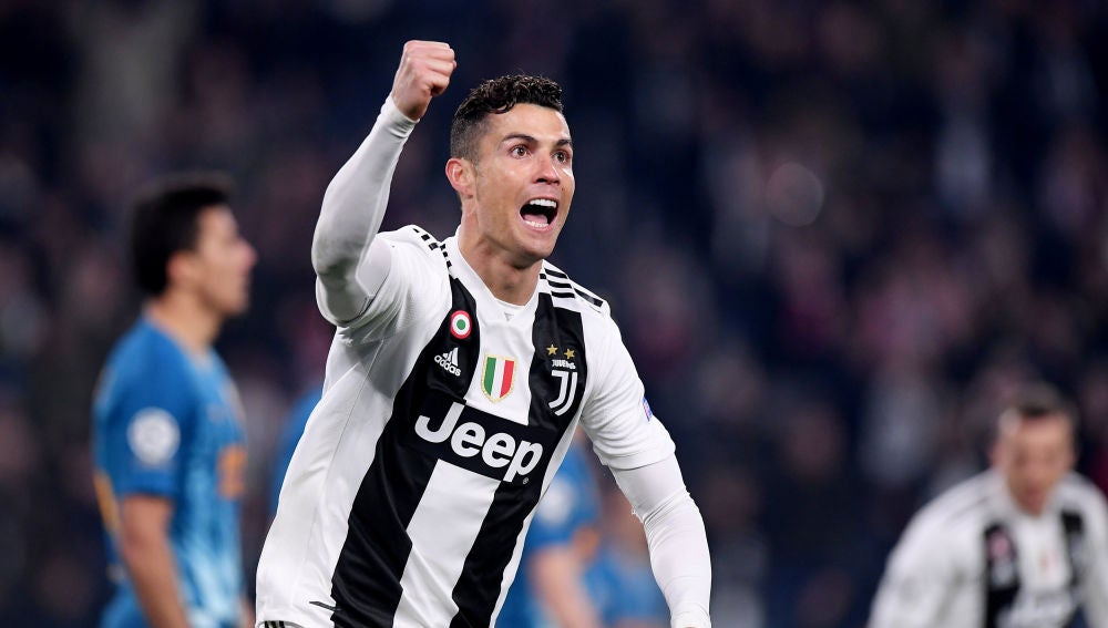 Cristiano Ronaldo celebra uno de sus goles al Atlético de Madrid