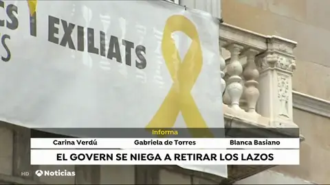 Torra mantiene el lazo amarillo en la Generalitat y envía un escrito a la Junta Electoral Torra mantiene el lazo amarillo en la Generalitat y envía un escrito a la Junta Electoral