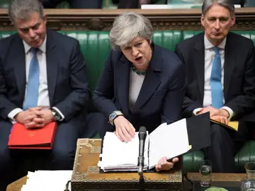 La primera ministra británica, Theresa May, en el Parlamento de Reino Unido. La primera ministra británica, Theresa May, en el Parlamento de Reino Unido.