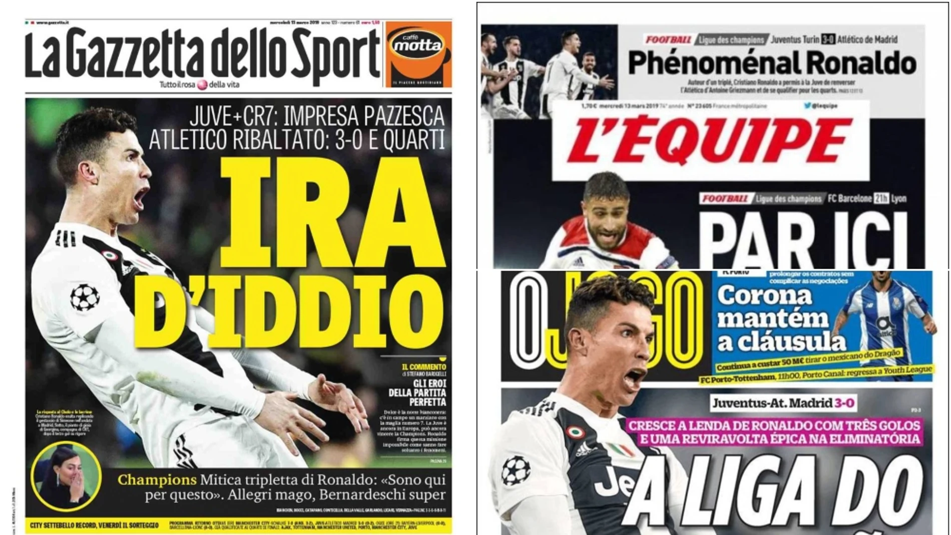 La prensa mundial alaba la actuación de Cristiano Ronaldo La prensa mundial alaba la actuación de Cristiano Ronaldo