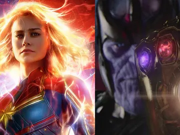 Capitana Marvel y Thanos Capitana Marvel y Thanos
